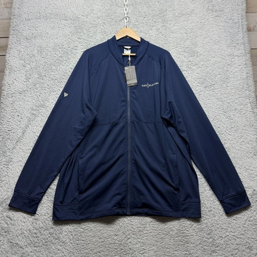 Levelwear The Players Nitro Navy Blue Jacket Mens 2XL Full Zip Fleece Lined New